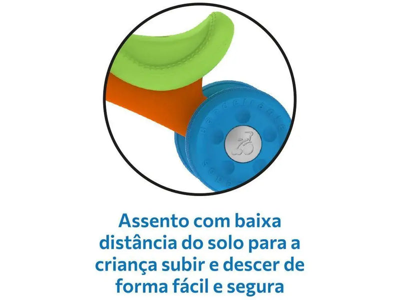 Bicicleta de Equilíbrio Infantil&nbsp;Pônei Laranja